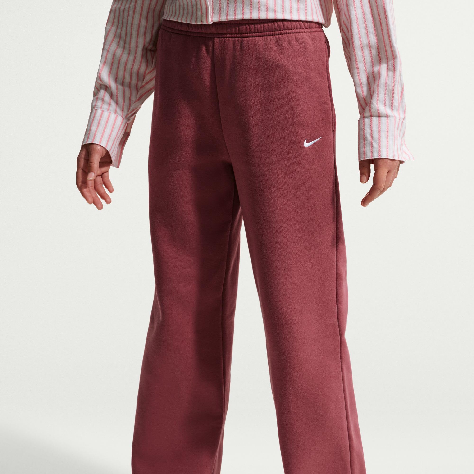 Nike - Sportswear Studio Fleece-Hose mit Offenem Saum, Pantaloni Bambine e Ragazze