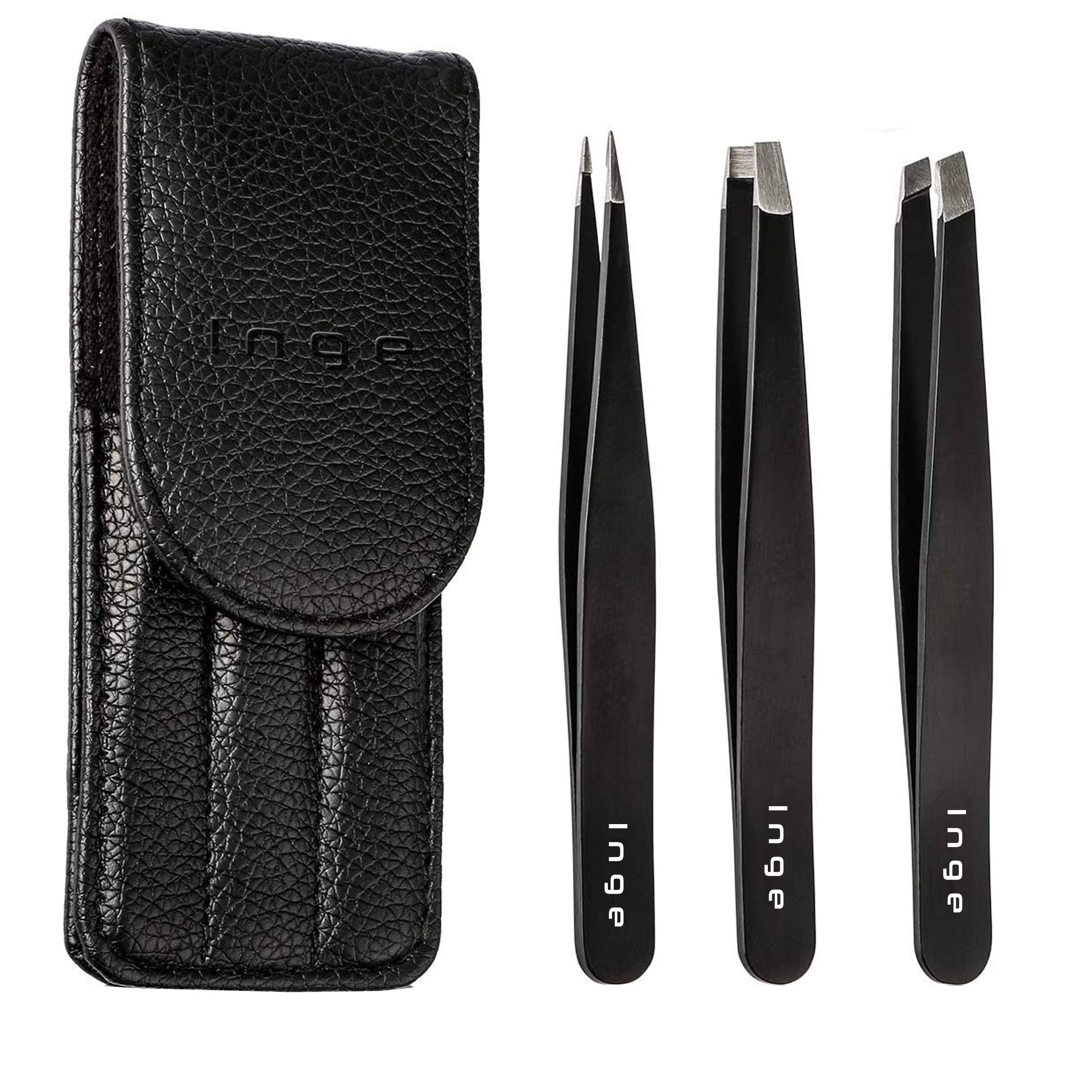 Inge Eyebrow Tweezers/Hair Removal/Facial Hair Tweezers/Pluckers Male Female Tweezers Ideal For Splinters, Blackheads, Ingrown Hair, First Aid - 3