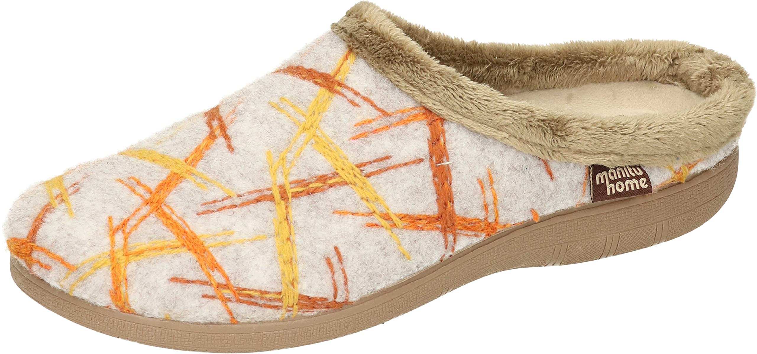 Manitu Women's 320077-91 Slipper, lightgrey, 4.5 UK