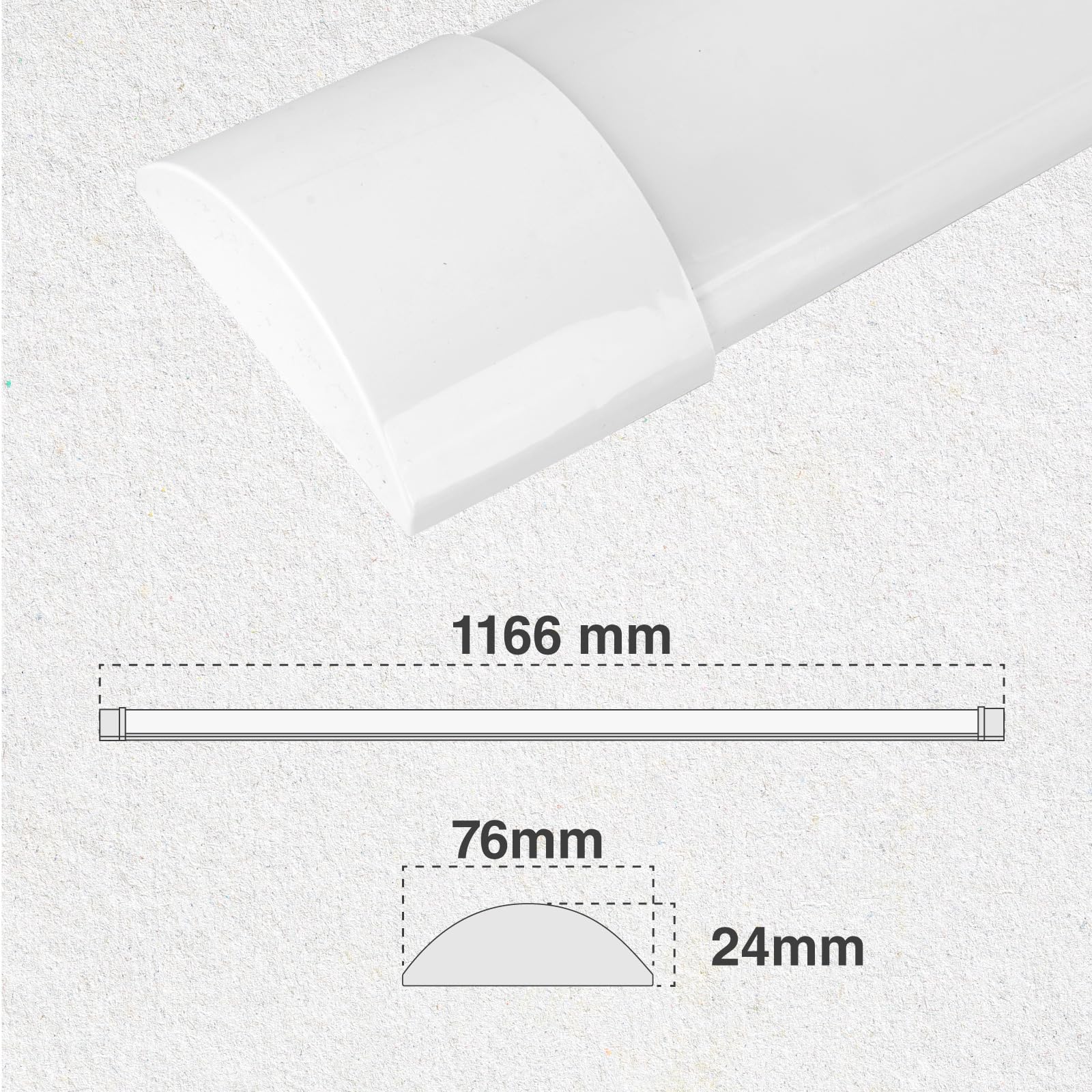 10 Plafoniere Tubo LED Lineari da Soffitto 120cm 40W Chip CREE 4800 lumen Garanzia 6 Anni - Luce Naturale 4000K - Lampada Rettangolare Prismatica da Interno Negozi Uffici Alta Luminosità 120 lm/W