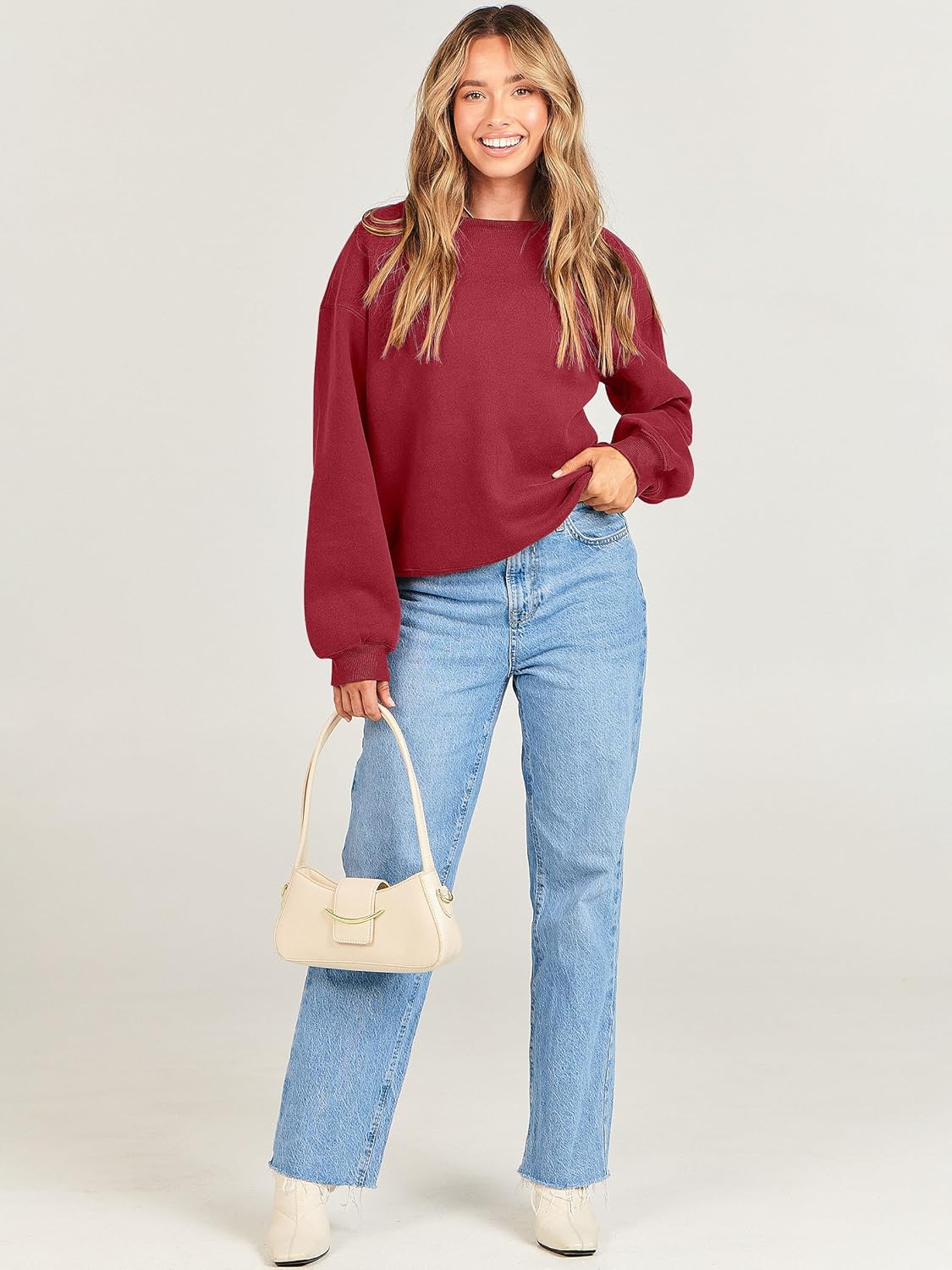 ANRABESS Womens Sweatshirts Crewneck Fleece Oversized Pullover Sweater Spring Winter Cute Tops Teen Girls Preppy Clothes 2026 - Image 9