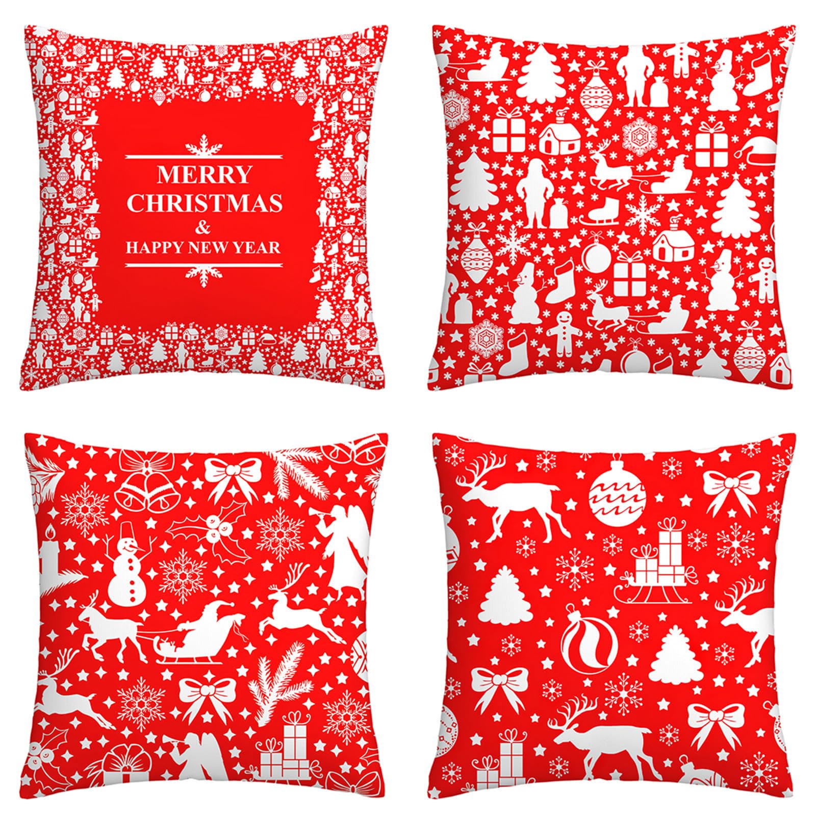 Housses de coussin 55x55cm rouge en lin pour sublimer le salon et la chambre