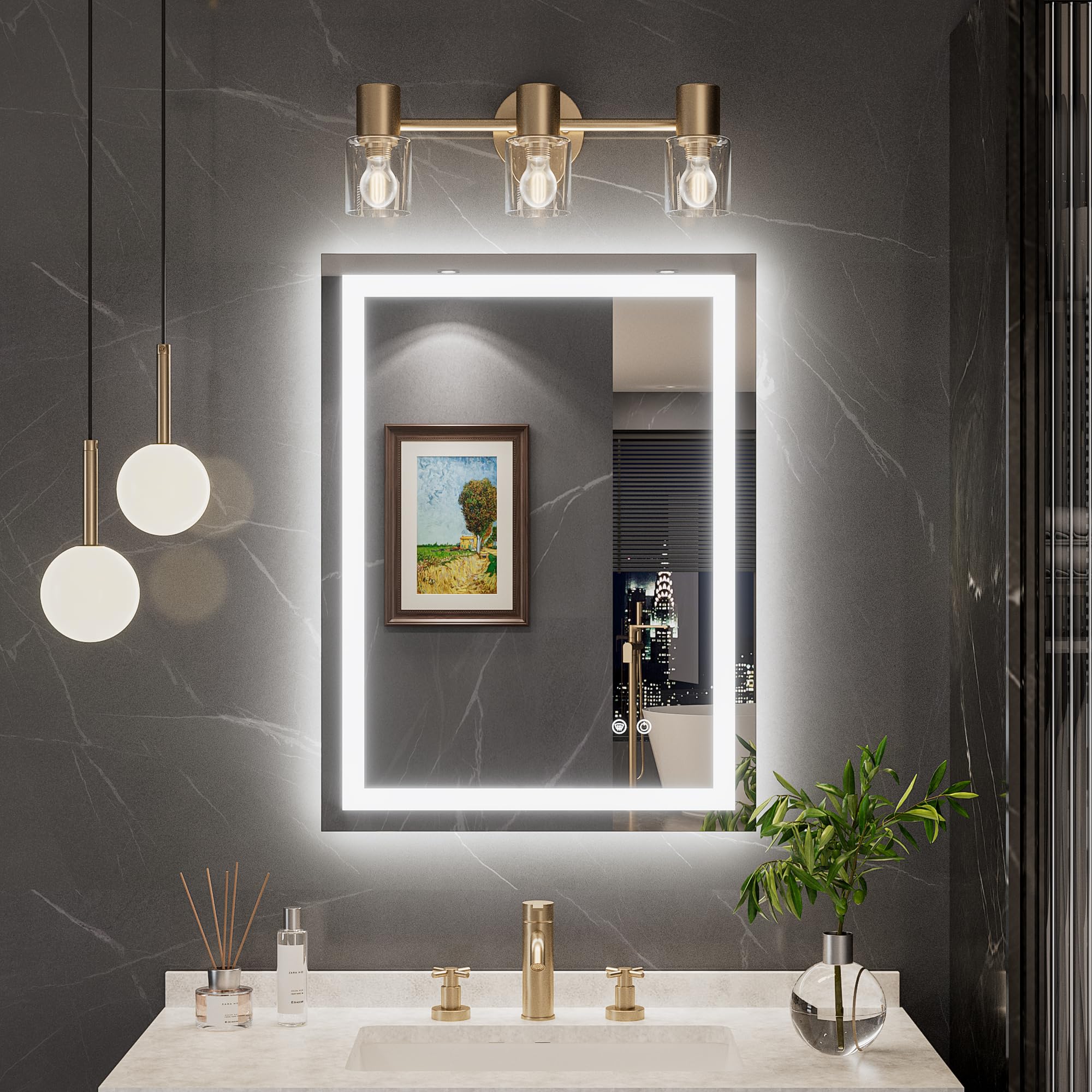 Photo 1 of ***FACTORY SEALED ***
TokeShimi 24x32 LED Bathroom Mirror, Front & Backlit