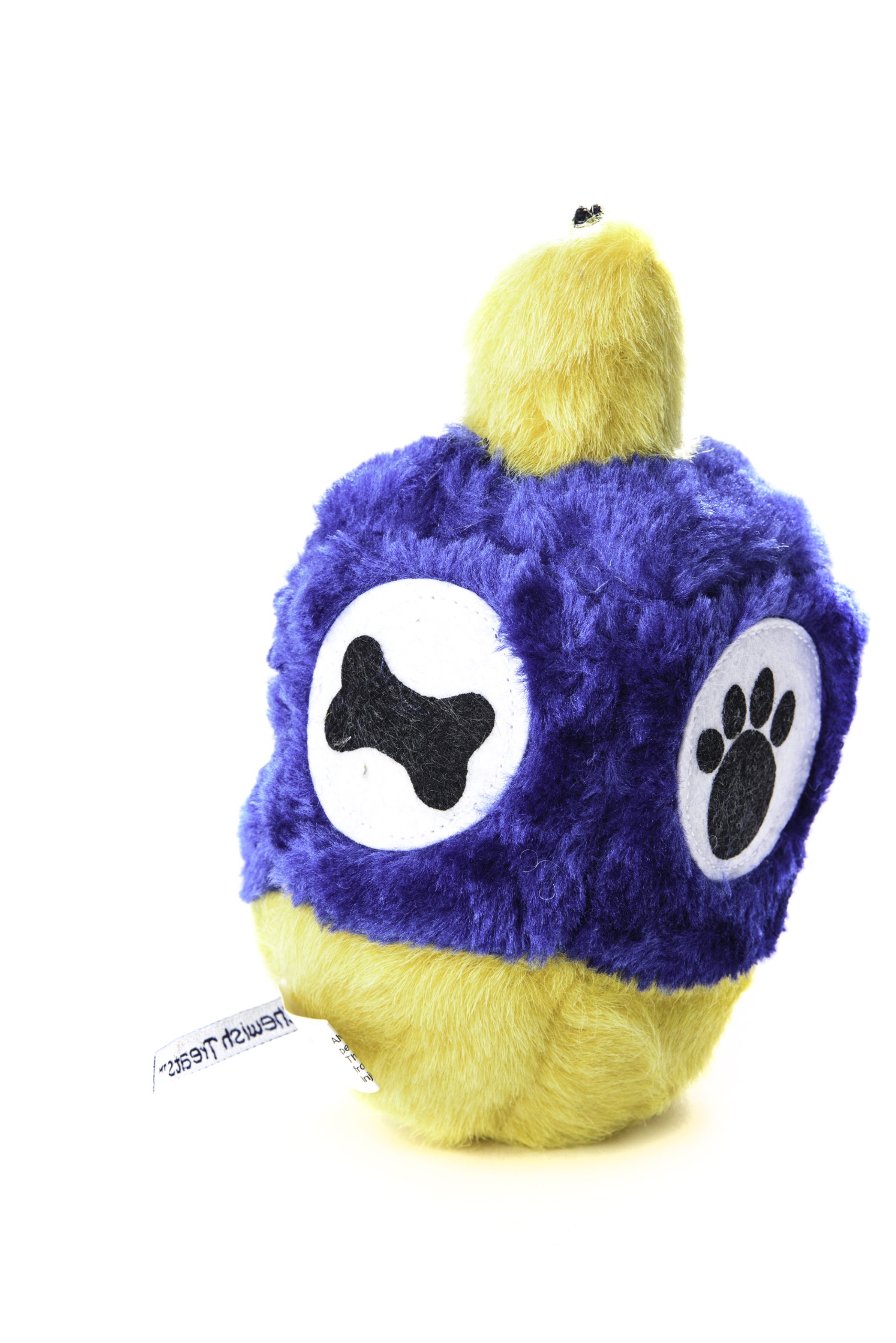 Copa Judaica Chewish Treat 3 by 5.5-Inch Hannukah Dreidel Squeaker Plush Dog Toy, Medium, Multicolor