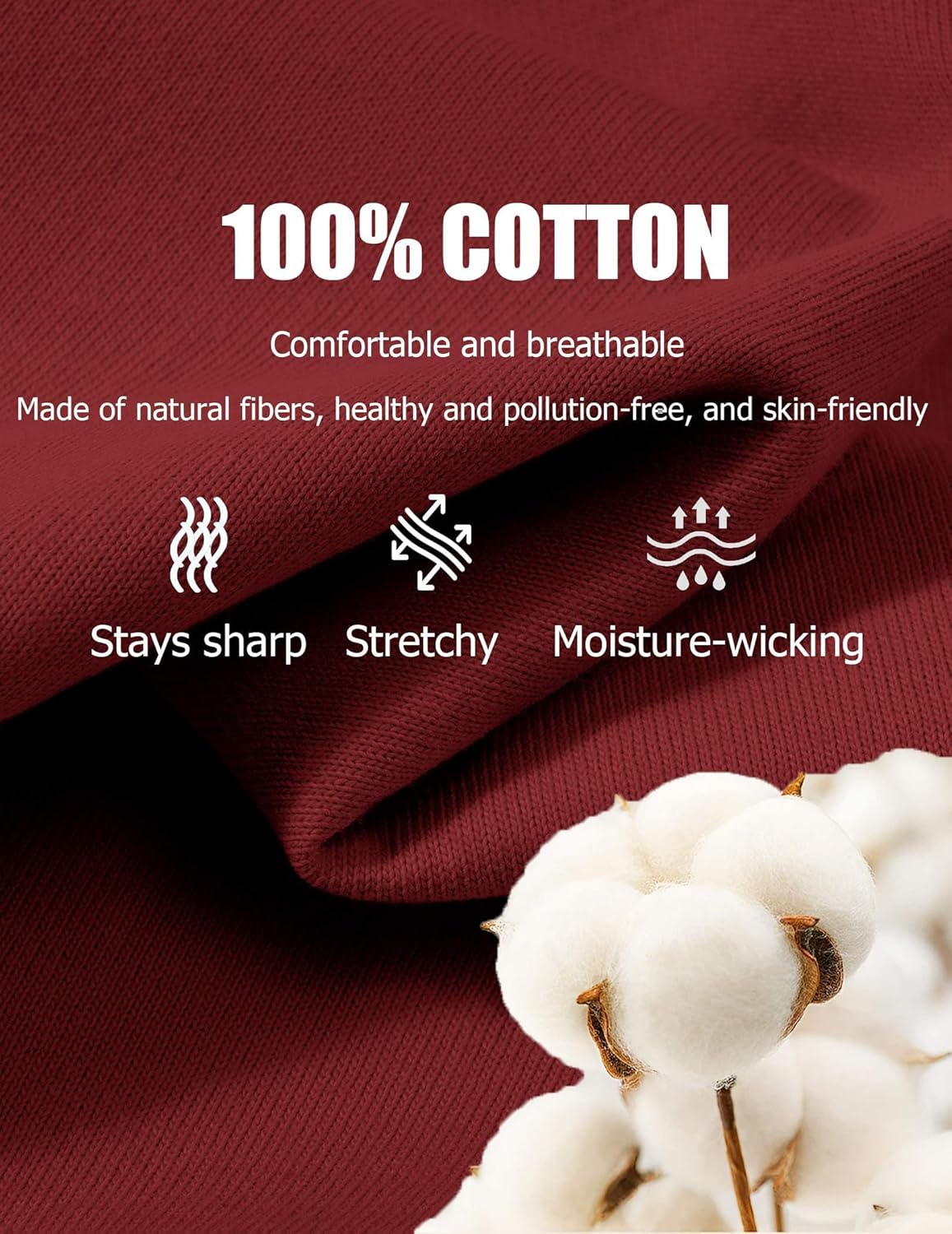 COOFANDY Mens T Shirts 100% Cotton V Neck Tee Shirt Plain Short Sleeve Casual Shirts - Image 6