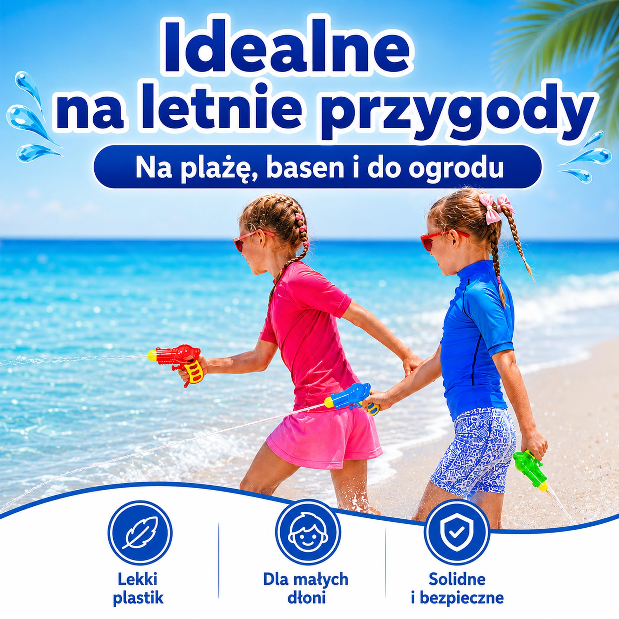 Pistolety na Wodę dla Dzieci 10 Sztuk, Mini Pistolety Wodne w 5 Wariantach Kolorów, Zabawka Wodna od 3 Lat na Basen, Plażę, Ogród, Urodziny, Wakacje i Letnią Zabawę