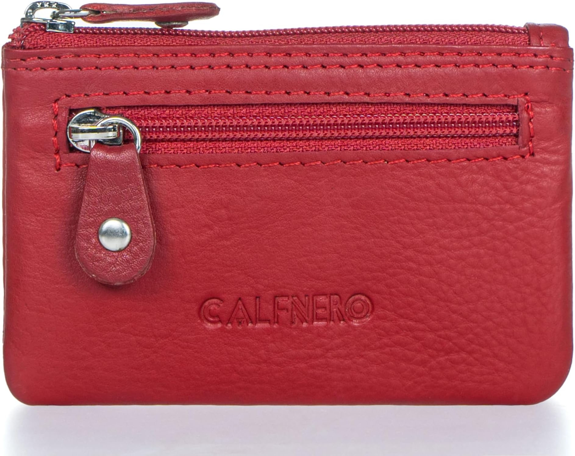 Red Leather Unisex Purse (1589)