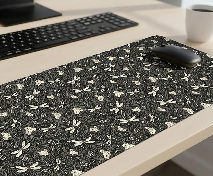 Alfombrilla XL para escritorio con diseño floral miniatura 3
