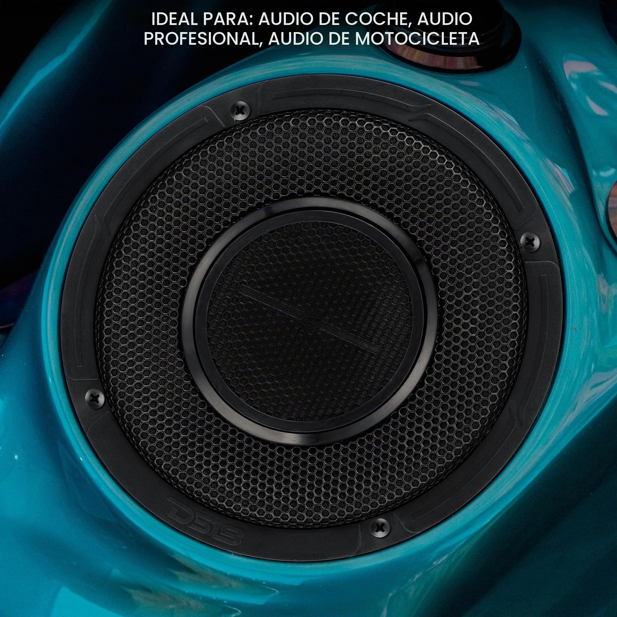 DS18 Pro-HY6.4MSL - Altavoz híbrido de Rango Medio para Coche de 6.5 Pulgadas con Controlador Integrado y Parrilla incluidos, 300 W máximo 150 W RMS 4 ohmios (1 Altavoz)
