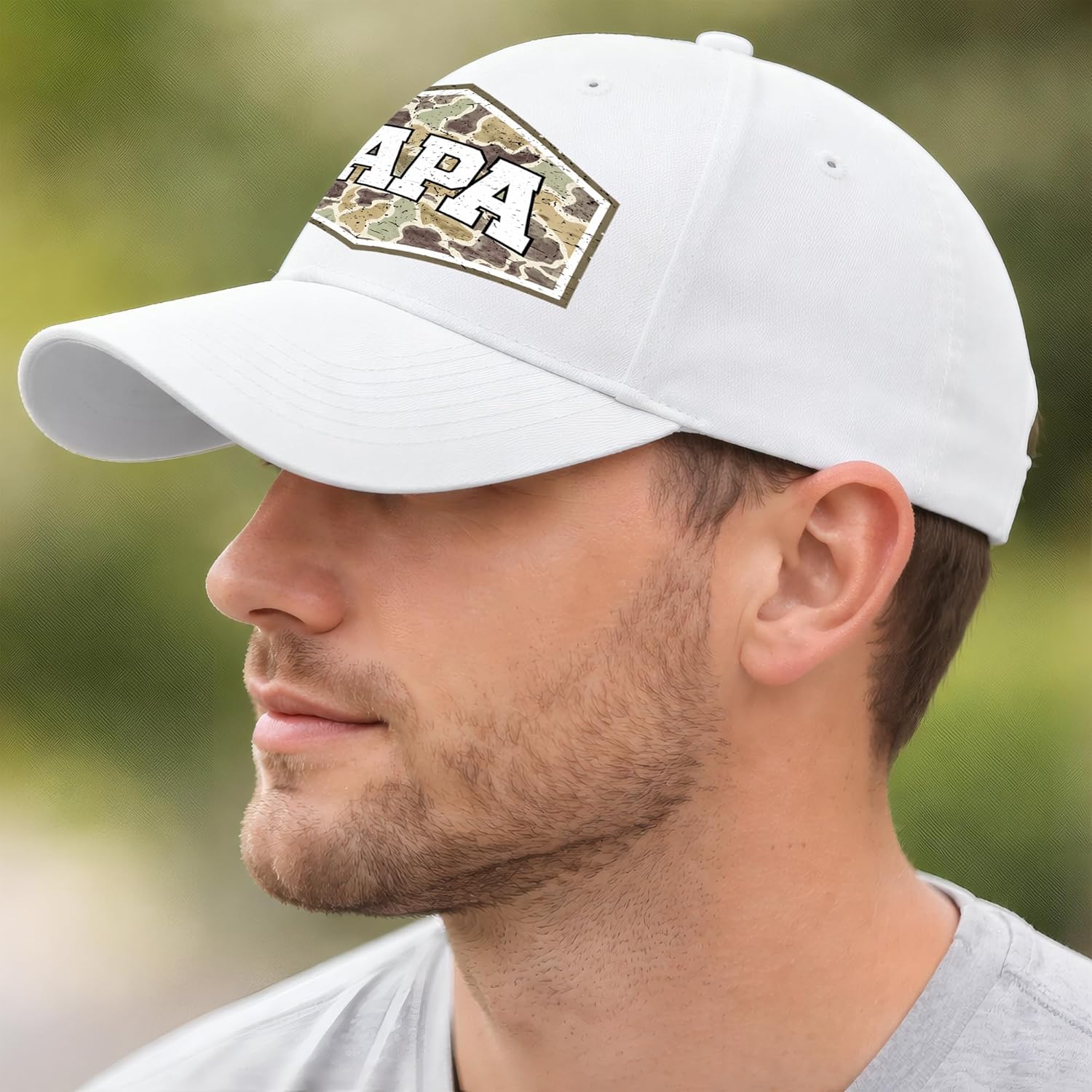 Personalized Printed Baseball Cap for Dad and Papa, Custom Name Printed Hat, Adjustable Classic Dad Cap, Casual Family - Image 3