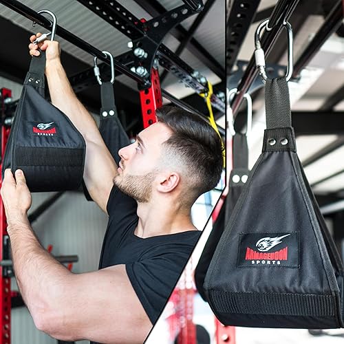 Miniatura 6 de Correas para abdominales de alta calidad, resistentes a los desgarros, par para barra de dominadas, levantamiento de piernas colgantes, equipo de
