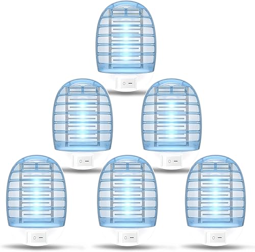 Exterminador de insectos volador para interiores, asesino electrónico de insectos, trampa para mosquitos con luces azules para sala de estar, hogar,