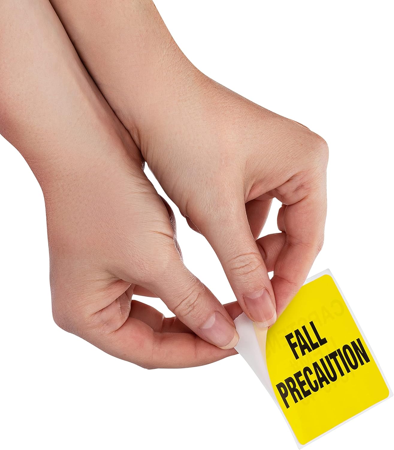 Carstens Medical Stickers – Fall Precaution Alert and Instruction Labels for Medical Charts, Yellow and Black, Roll of 100 Patient Chart Labels, W2.5 x H2.5