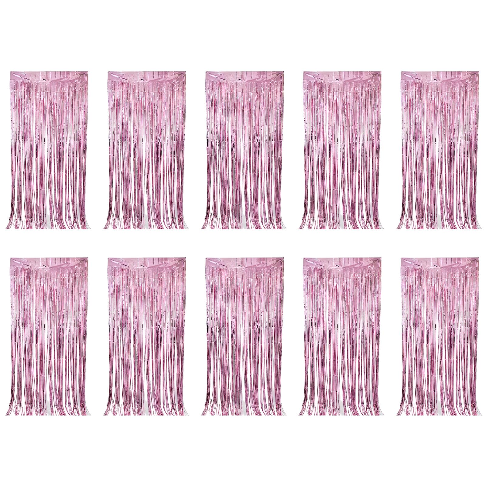 Kaeltsyn Of 10 Sturdy Tinsel Curtains Sparkling Rain Curtain Glittering Foil Tassels Curtain Enhances Party Atmospheres Event Planner Supplies