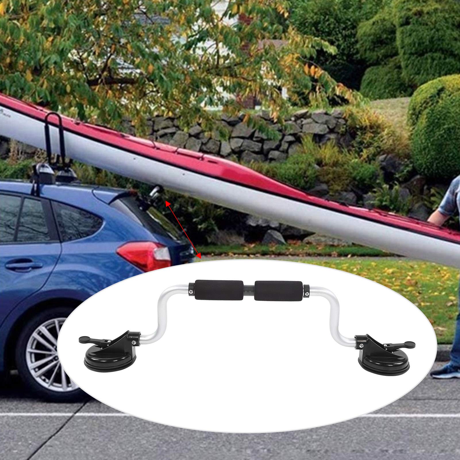 Ayuda de carga de kayak premium con soporte de rodillo de ventosa, duradero, fácil de usar y versátil para cargar el techo del coche