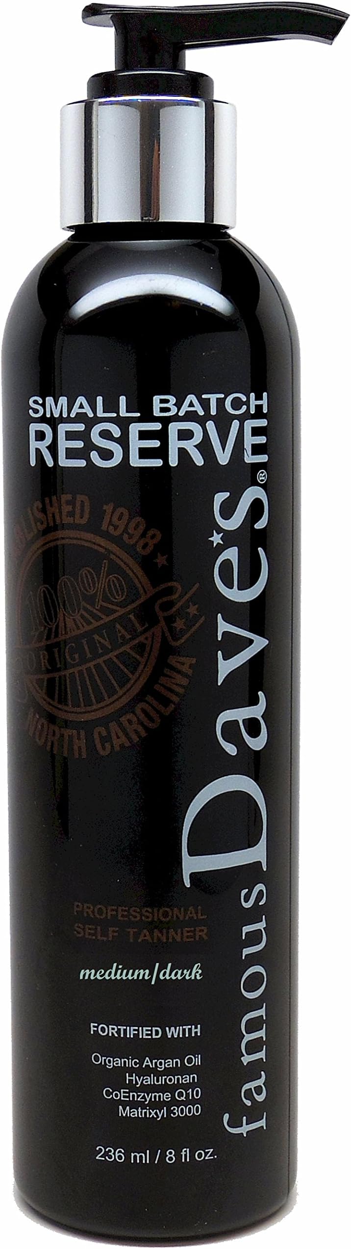 Dave's Self Tanner Organic & Natural Medium/Dark Sunless Tanning Lotion. All Skin Types