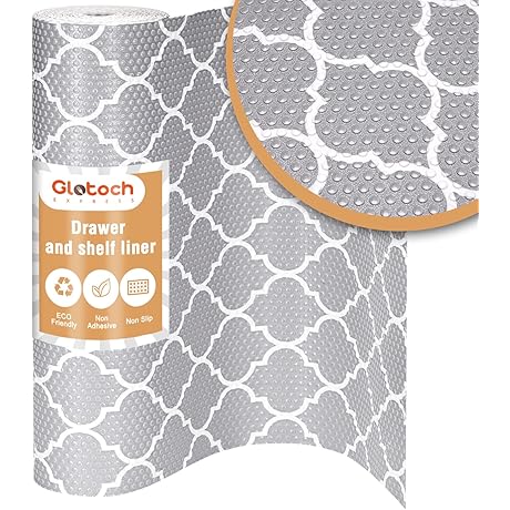 Glotoch Non-Slip Shelf Liner: Enhanced Grip for Heavy Duty Shelving