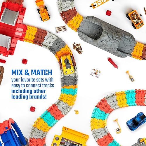 Miniatura 3 de JITTERYGIT Paquete de regalo de Navidad para pista de carreras y construcción, que brilla en la oscuridad, juego de construcción de vehículos STEM,