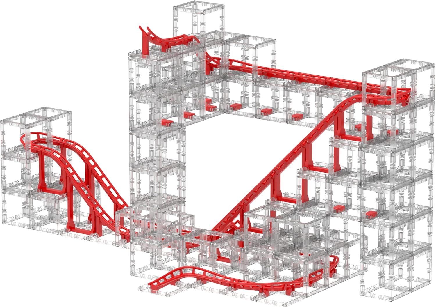 DesignNest MagnetCubes Coaster Cubes, Marble Run - 168Pcs, Roller Coaster Building Set, STEM Toys, Ages 8 Years & Up, Advanced Pack
