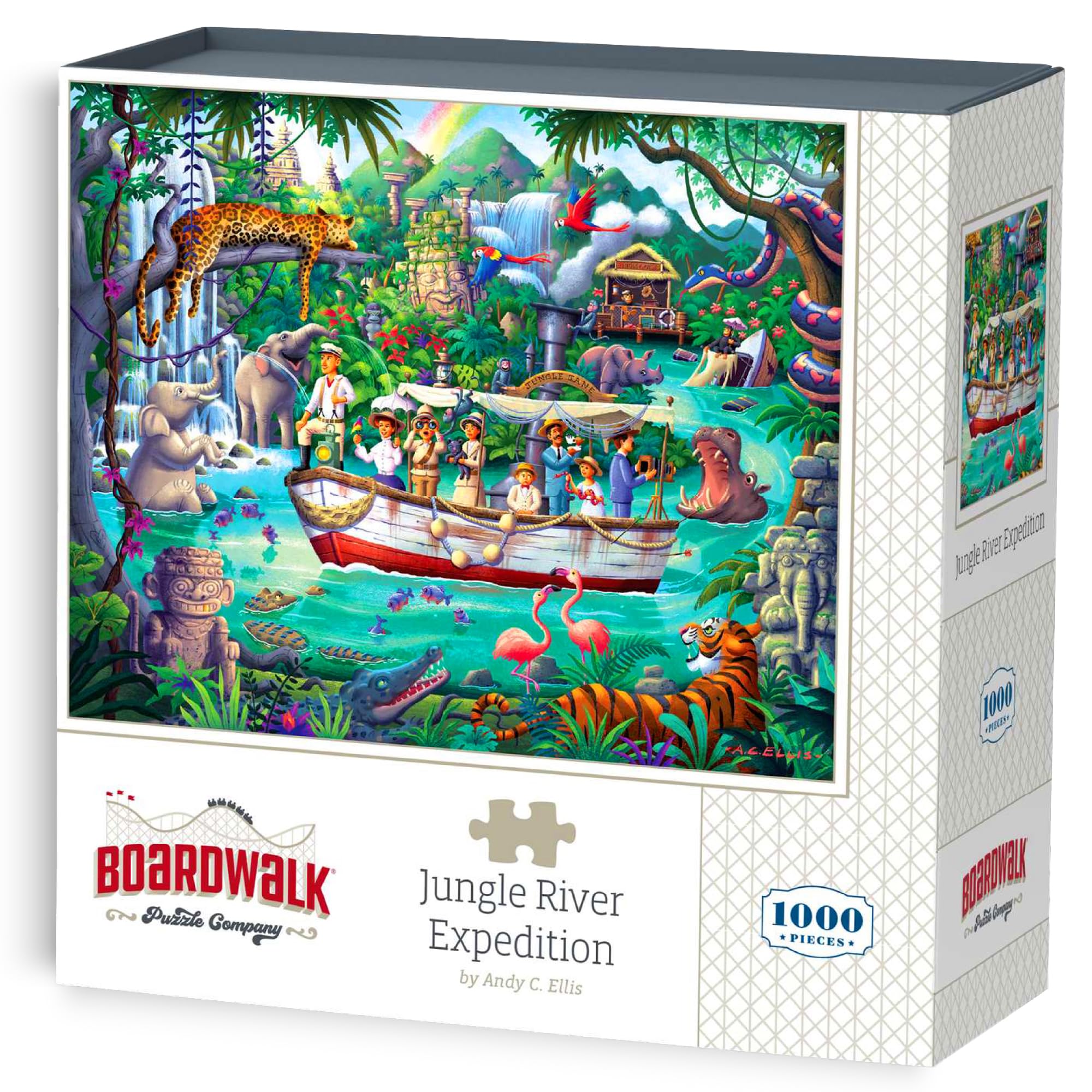 Amazon.com: Boardwalk Puzzles Jungle River Expedition - 1000 Piece