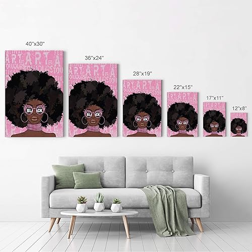 Vista 16 de Arte de pared afroamericano, decoración de pared de arte negro, arte negro afroamericano, arte de pared de niña negra, impresión afroamericana, arte