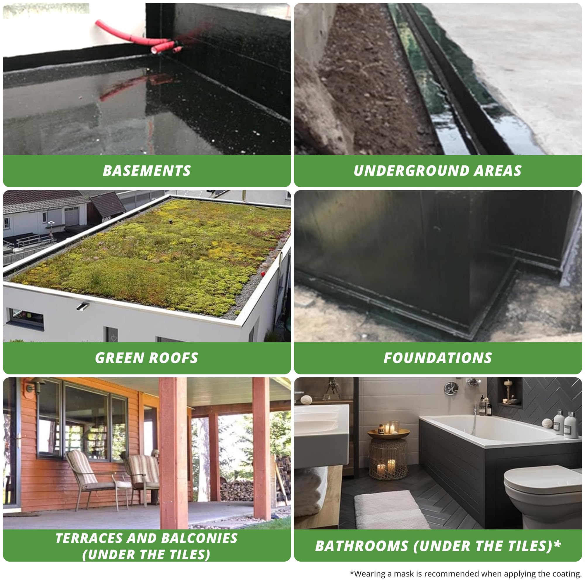 Waterproof Sealant for Foundations Basements & Porous Surfaces, Durable & Temperature Resistant, Bitumen Sealing - Image 4