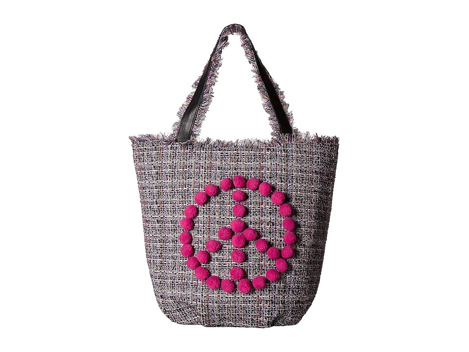 

Circus by Sam Edelman Farah Peace Pom Pom Tote (Black Multi Woven/Pink Peace) Tote Handbags