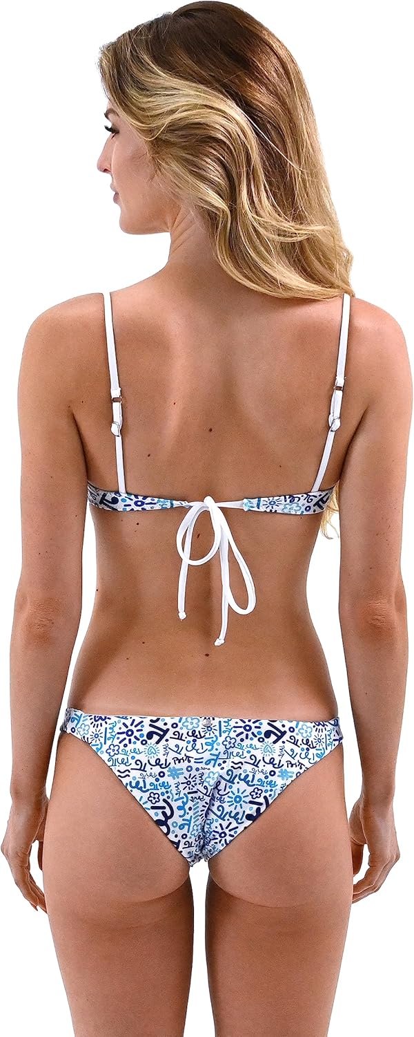 Miniatura 3 de BRITTO Romero Conjunto Bikini Dos Piezas - Graffiti Blue