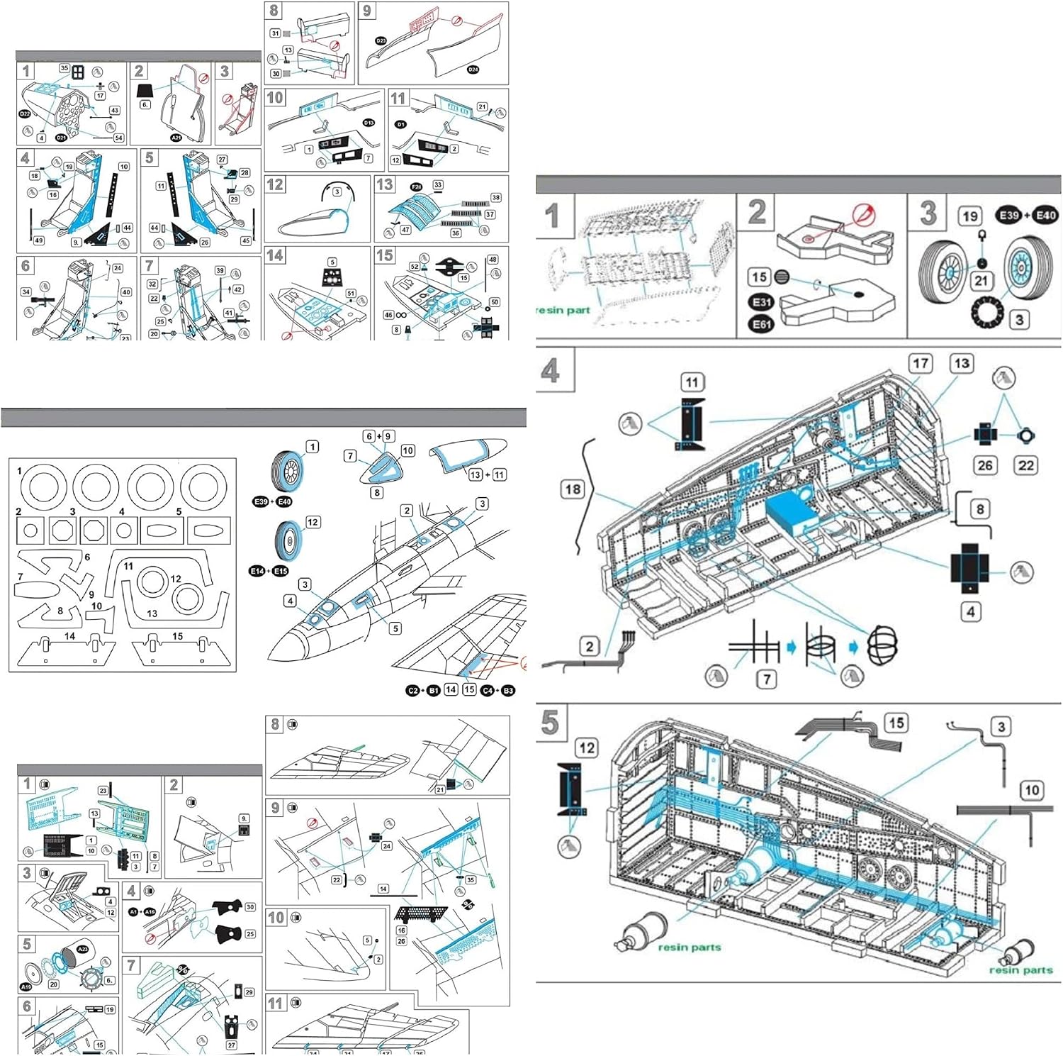 Bundle Metallic Details 1/48 F3H-2M Demon. Interior. Masks. Exterior. Wheel Bays