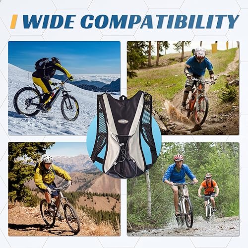 Miniatura 2 de Paquete de 2 mochilas de hidratación con hidratación de agua de 2 litros con bolsa de hidratación para correr, senderismo, ciclismo, escalada,