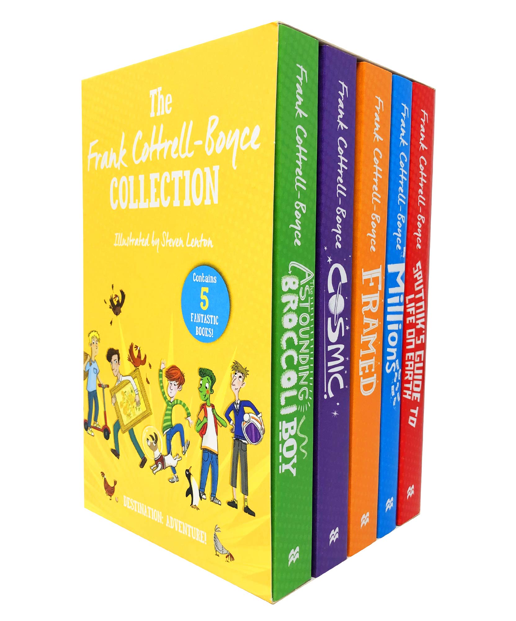 Frank Cottrell Boyce Collection 5 Books Box Set (Sputniks Guide to Life on Earth, Millions, Cosmic, The Astounding Broccoli Boy, Framed)