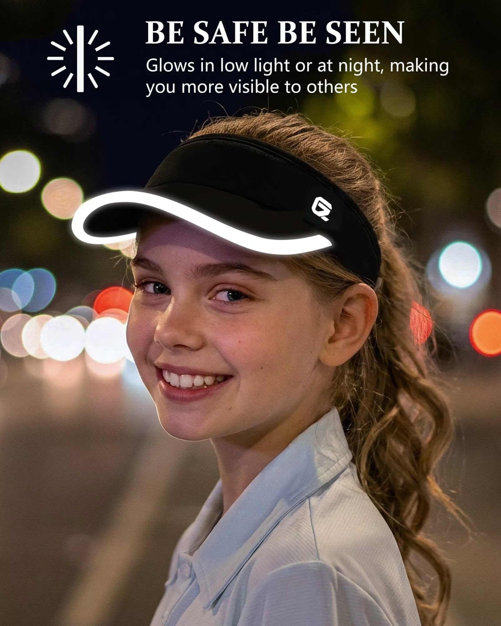 GADIEMKENSD Visera Infantil para el Sol, Gorra UPF 50+ para niñas, Visera Ligera y Reflectante para Correr, Tenis, Golf y Deportes al Aire Libre en Verano
