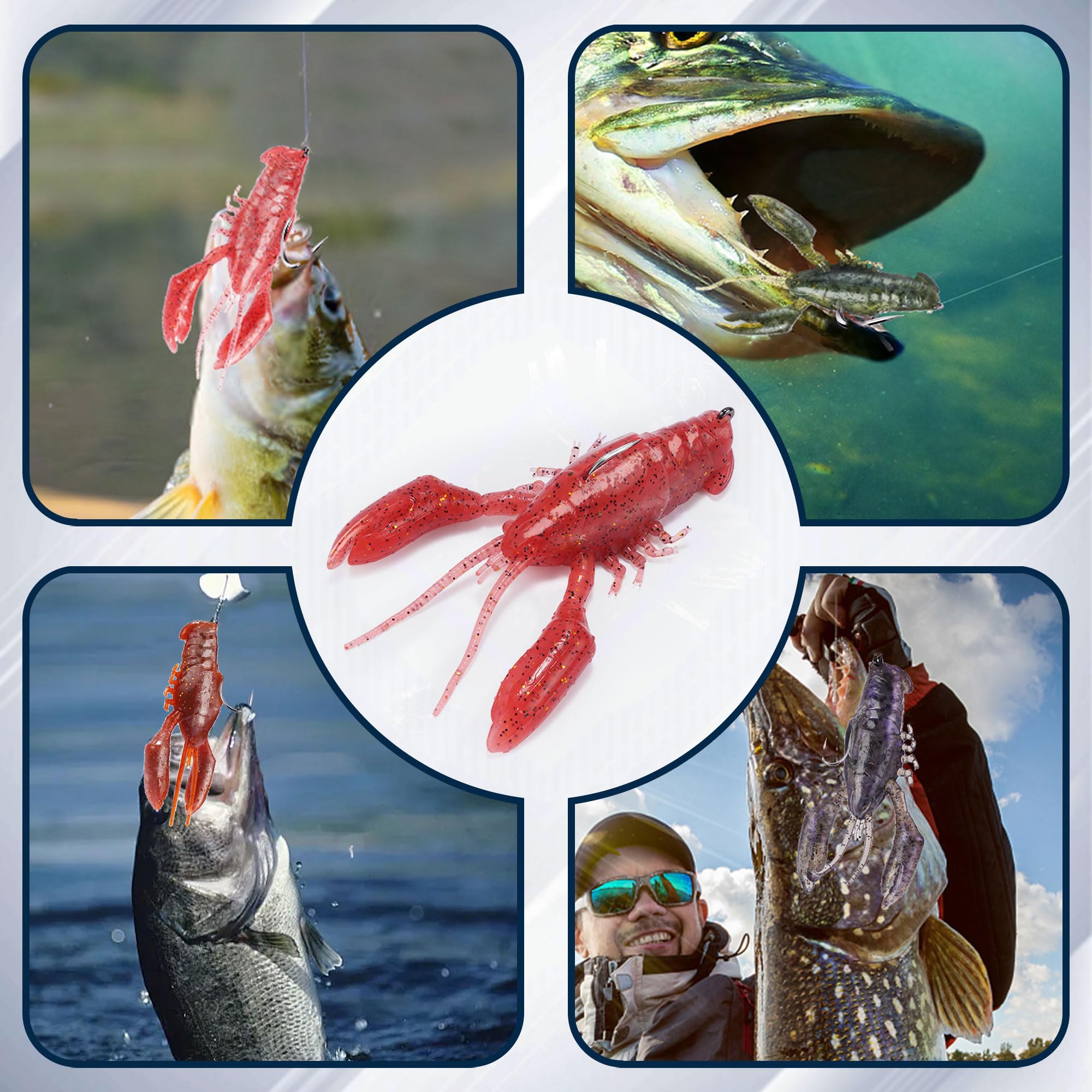 TRUSCEND - Leurres De Pêche Pour Bar, Truite, Appâts Nageurs Multi-articulés, Leurres De Pêche