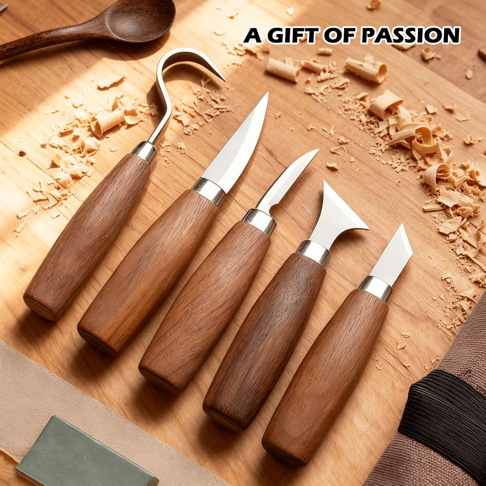12-Teiliges Holzschnitzset, Schnitzwerkzeug Set, Vielseitiges Schnitzmesser Set, Sicher Und Einfach, Tragbare Holzschnitzwerkzeuge, Perfekt Für Holzschnitzarbeiten Und Handwerksprojekte