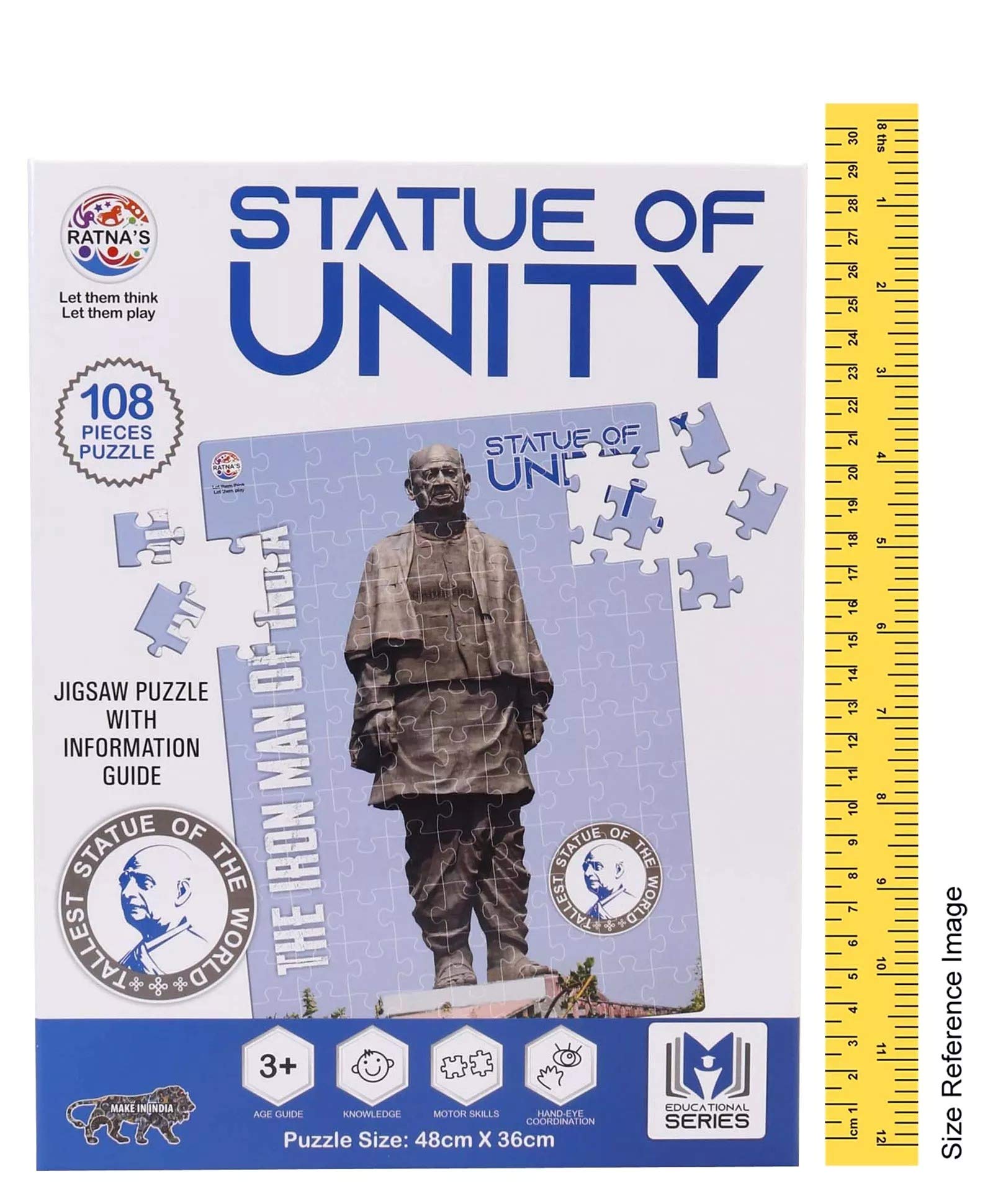 Statue of Unity 108 Pieces Jigsaw Puzzle with 12 Pages Information Booklet About SHRI VALLABHBHAI Patel - Image 6 thumbnail