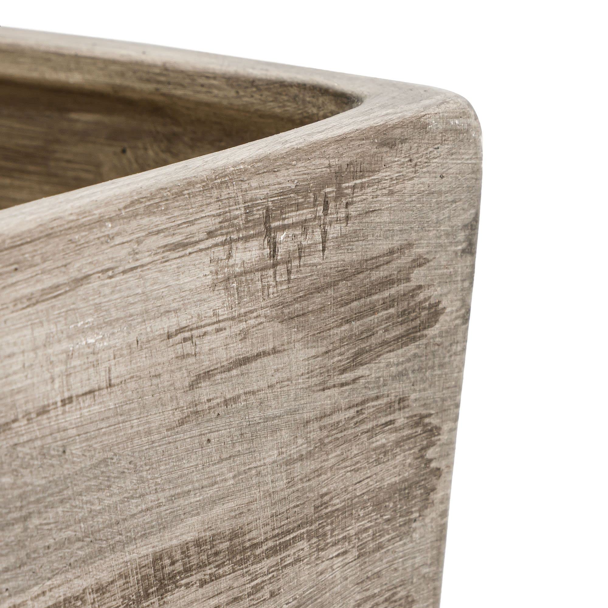 botle Pot de fleurs carré - Dimensions (L x l x h) : 28,5 x 28,5 x 33 cm - Gris foncé - Intérieur moderne - Glamour trapèze
