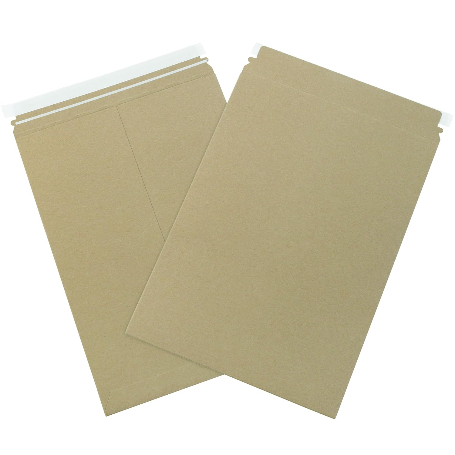 BOX USA 13 x 18" Stayflats Brand Rigid Flat Mailers, Kraft