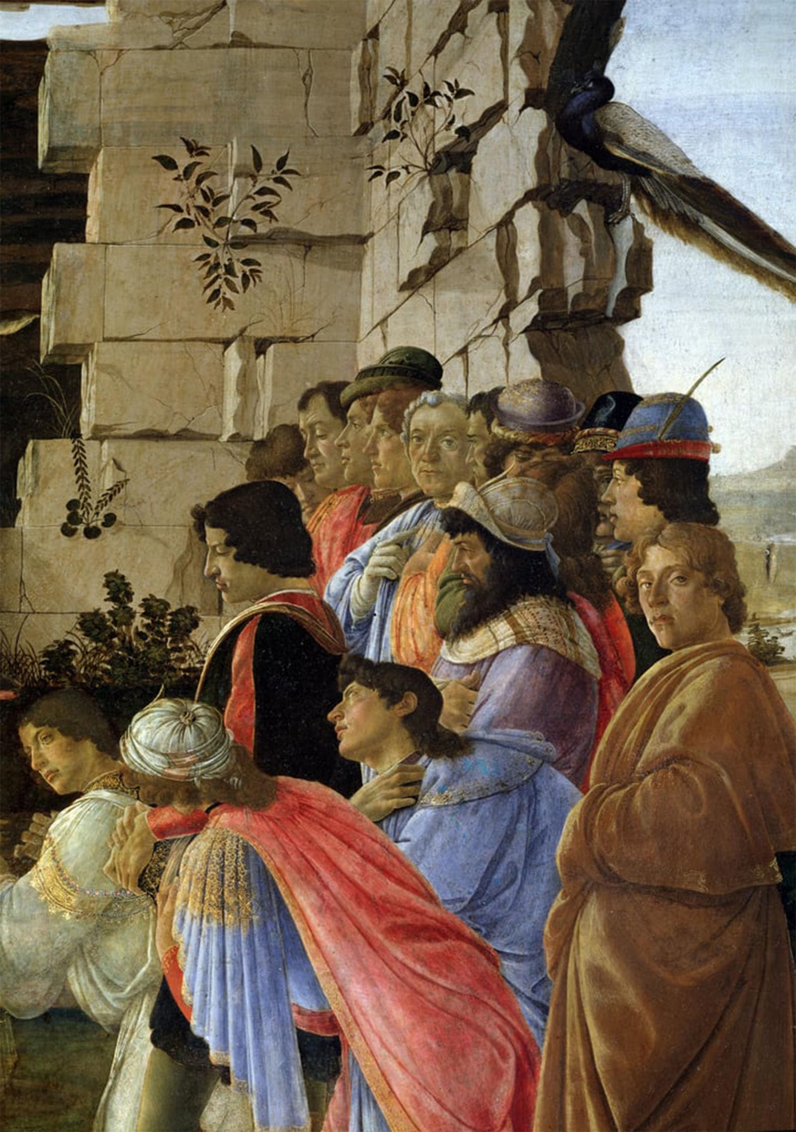 SERENDIPITP Abstract Painting Mural Print Picture Wall Decor Painting the Adoration of the Magi Detail of Lorenzo Demedici by Sandro Botticelli Vintage Wall Artwork for Home Decor 60x90cm