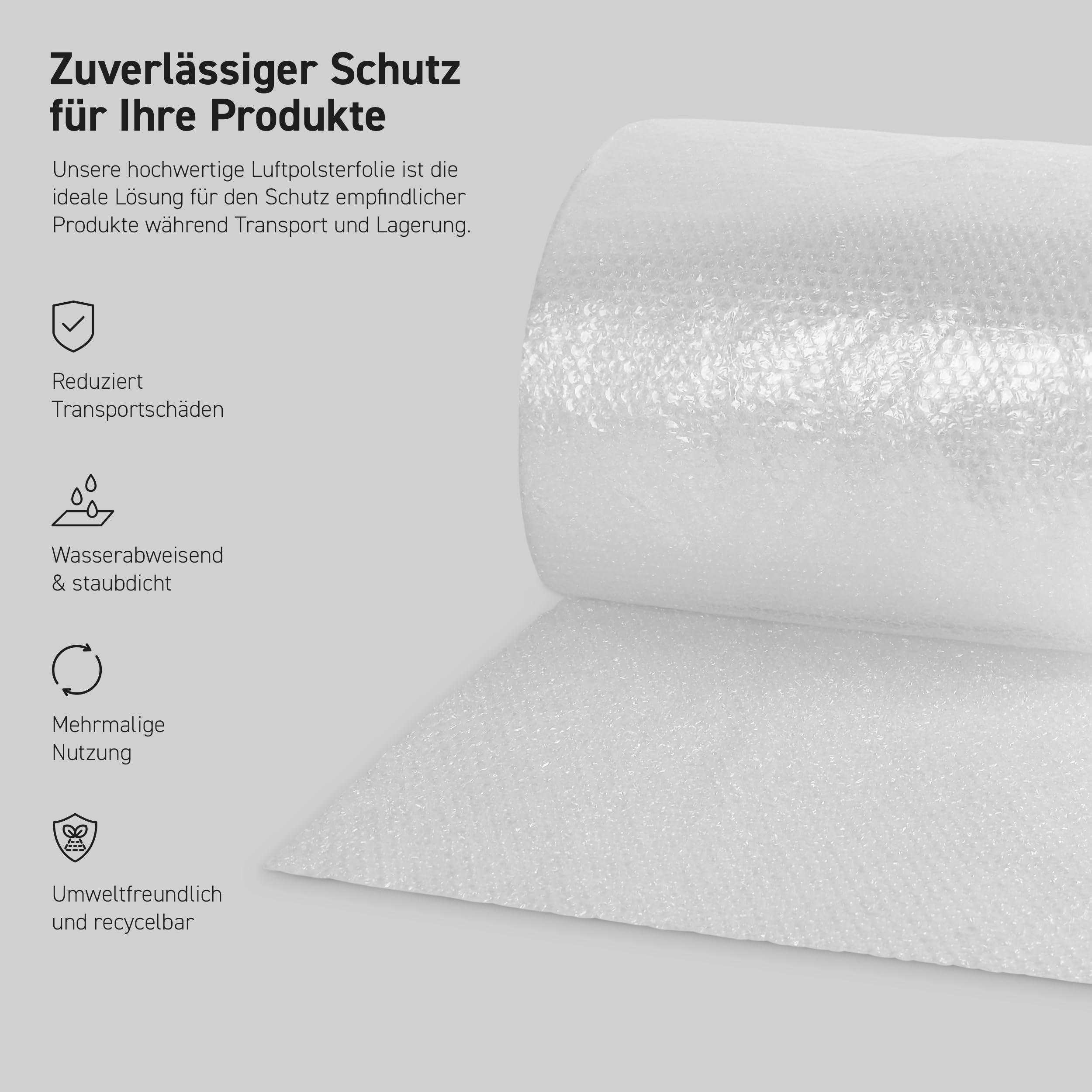 Rollo de plástico de burbujas de alta calidad, 50 m, fabricado en Alemania, material de tapicería 60 my para mudanzas y envíos, lámina granulada (20, 50 cm x 50 m)