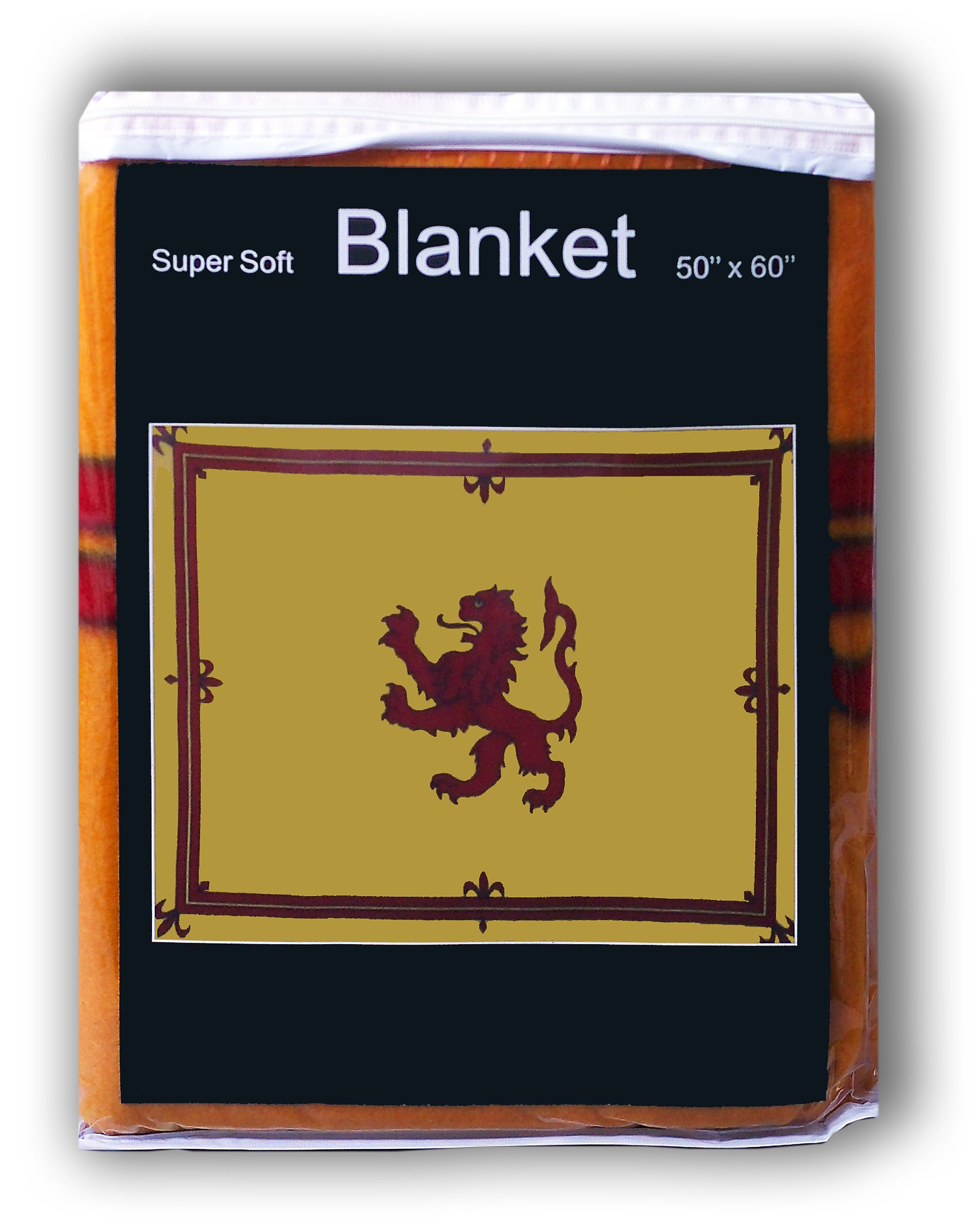 Royal Standard of Scotland Fleece Blanket 5 ft x 4.2 ft. Throw Cover Bedding Scottish Lion Rampant King of Scots