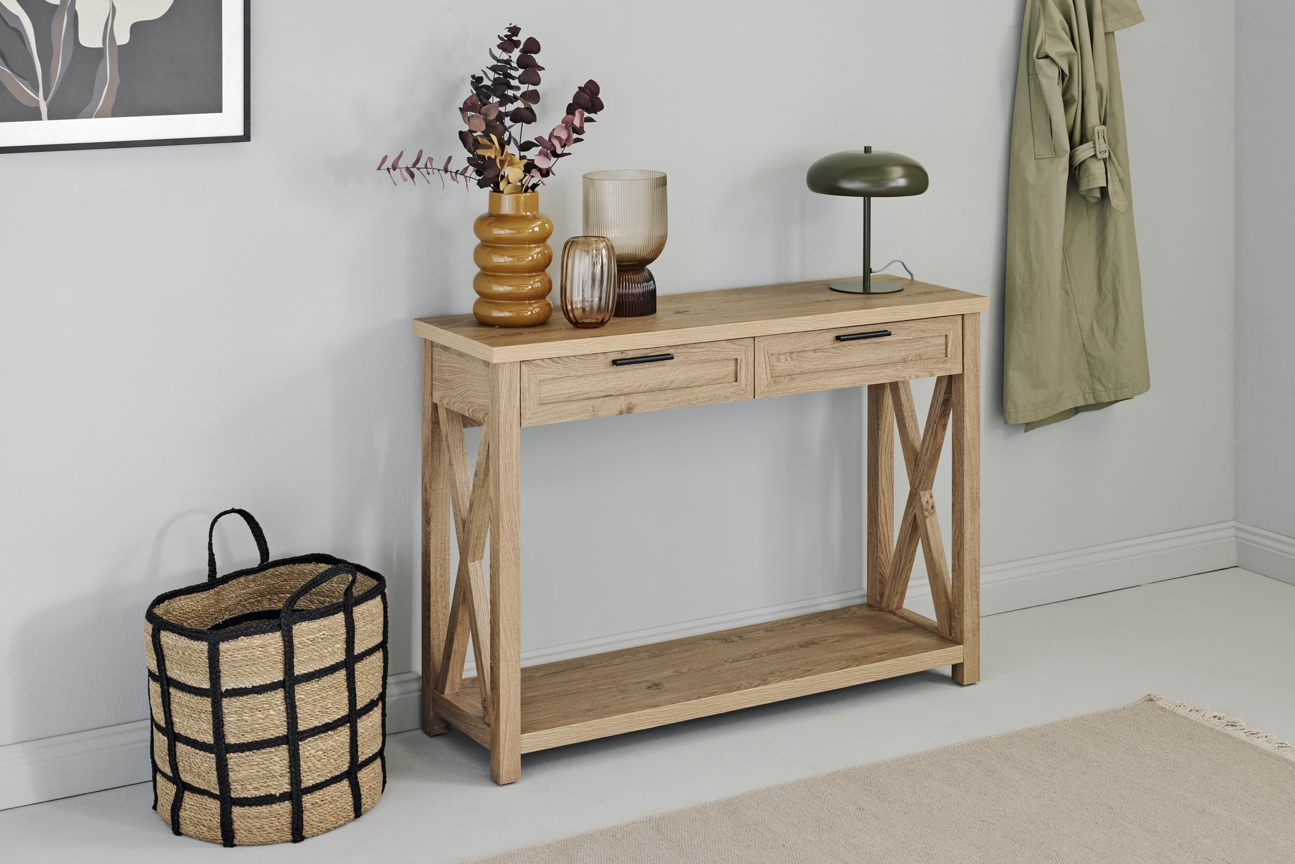 Jahnke Chalet Console SK - Console Engineered Wood, rovere Montana Nb, taglia unica
