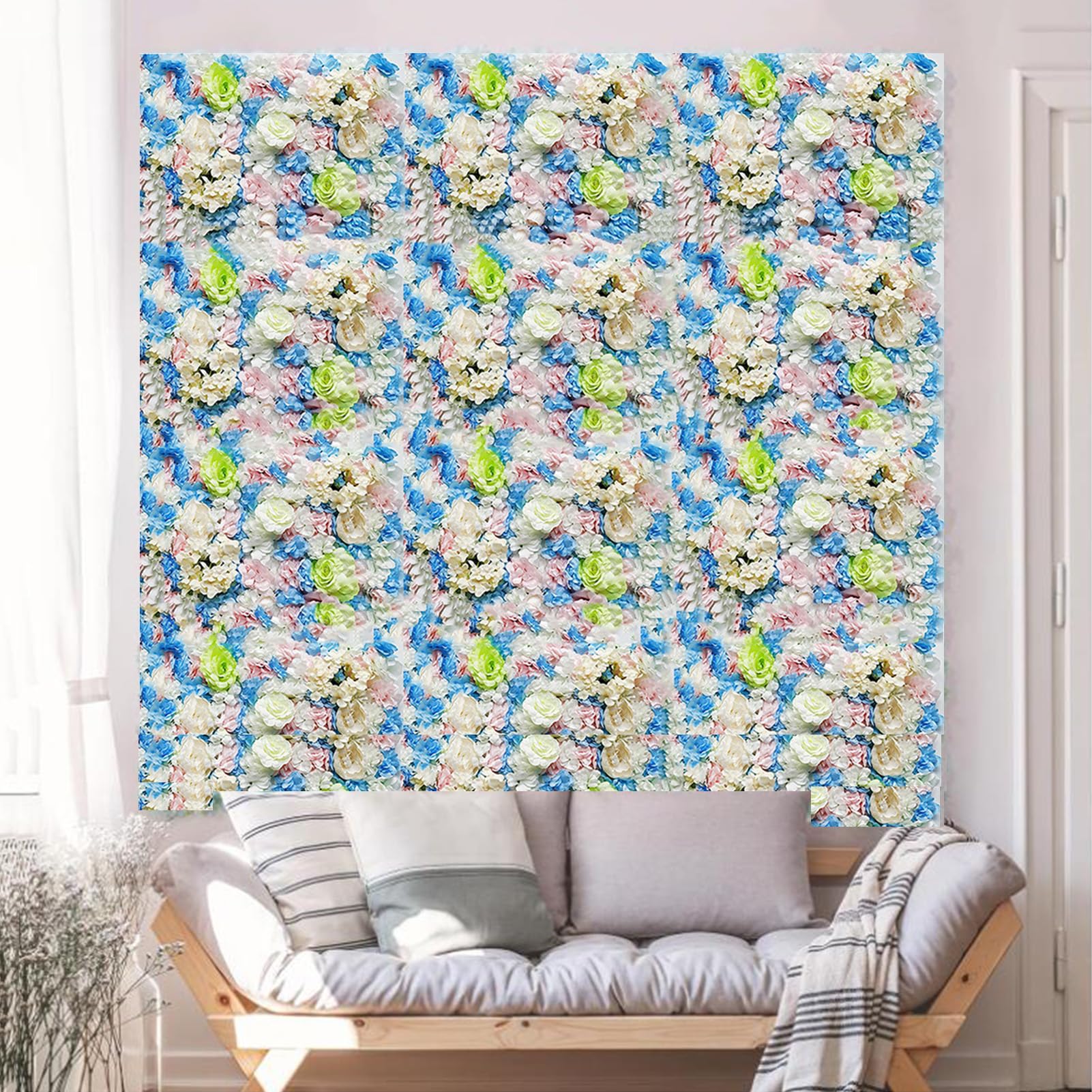 Künstliche Blumenwand, Seidenrosenwand, 60 X 40 cm, Für Hochzeiten, Bühnenhintergrunddekoration, 2 Stück