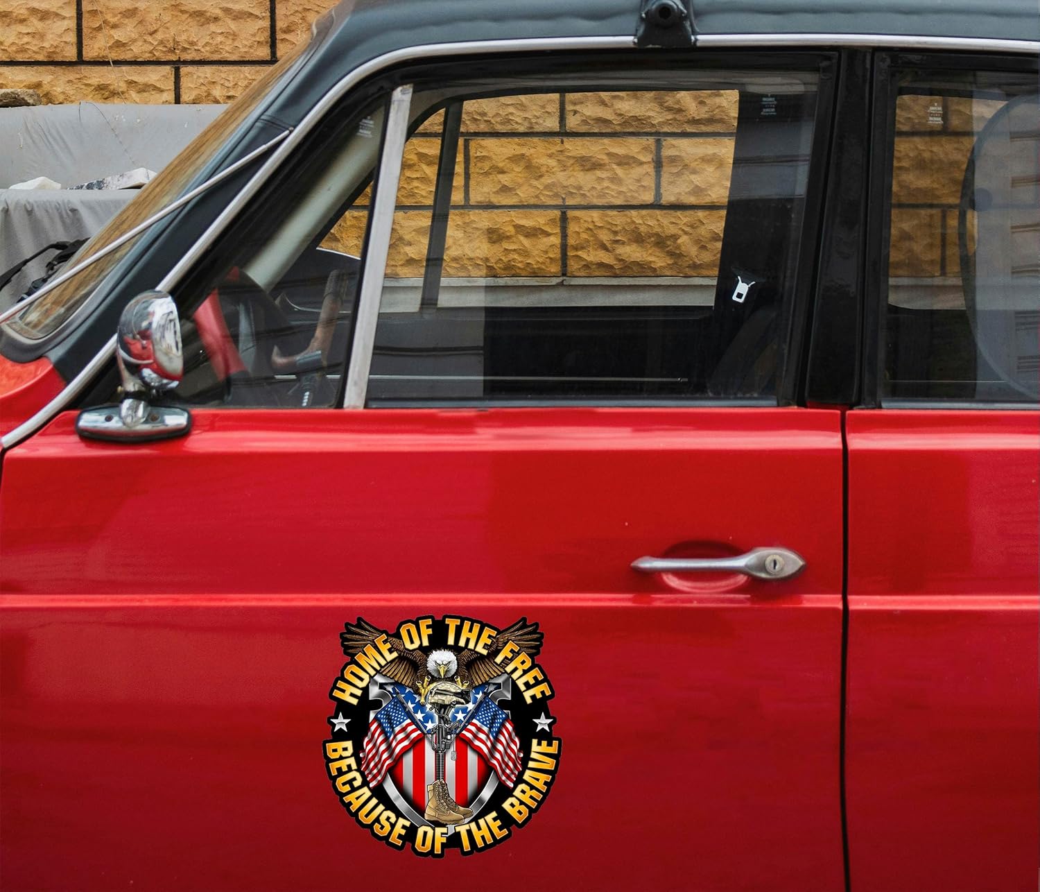 American Bald Eagle Flag Decal Sticker - 12 Inch - Vinyl Car Truck Bumper Patriotic Military Waterproof Decal Eagle for Car Trailer Truck SUV Van Motorcycle Outdoor Window Wall Laptop Tablet - Image 2