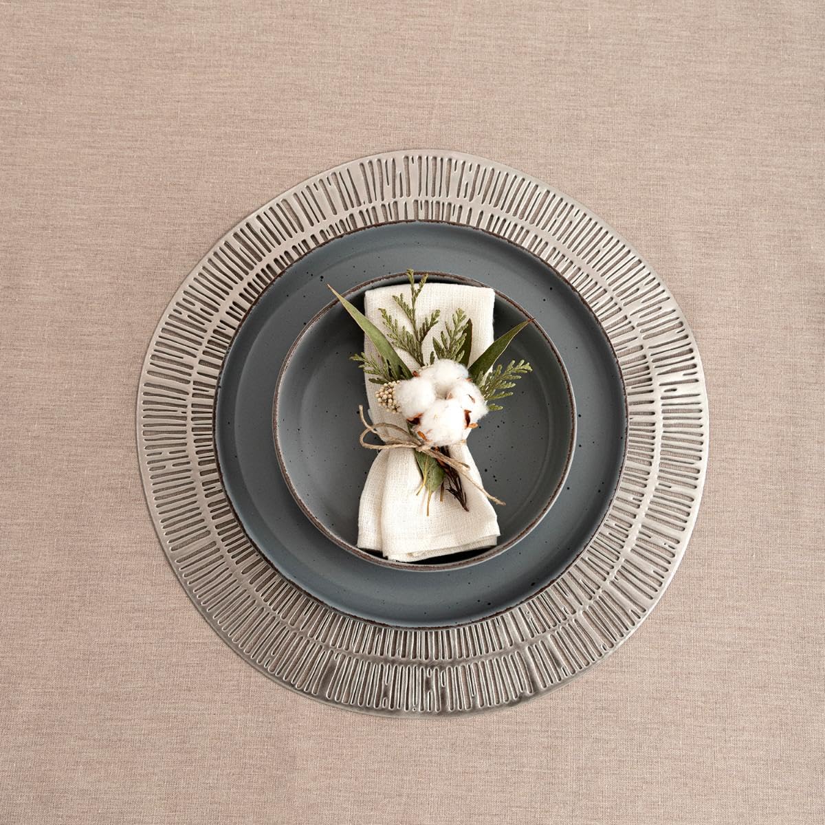 Quid Lot de 6 assiettes creuses en céramique 18,5 x 5,3 cm, convient au micro-ondes, grande taille, pour des portions extra sales
