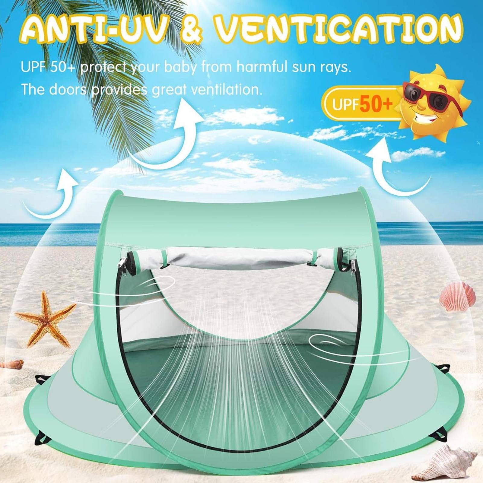Popup per Bambini | Cupola Giochi Per Infanzia - Pieghevole per Bambini da Viaggio, Spiaggia, Piscina e Giardino