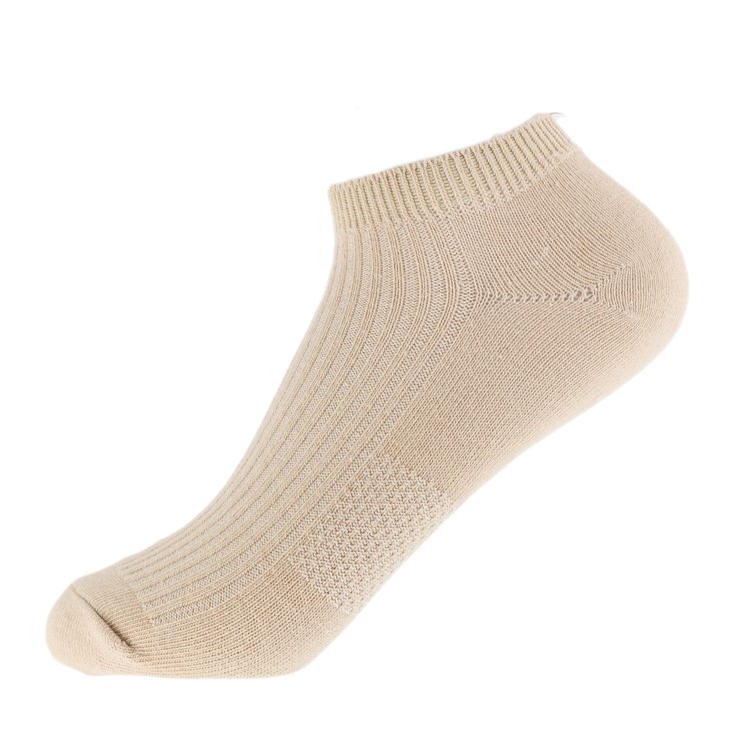 Aniler 4 Pairs Women's Thin Cotton Multi-Pack Mesh Ventilating Comfort Fit Performance No-Show Socks