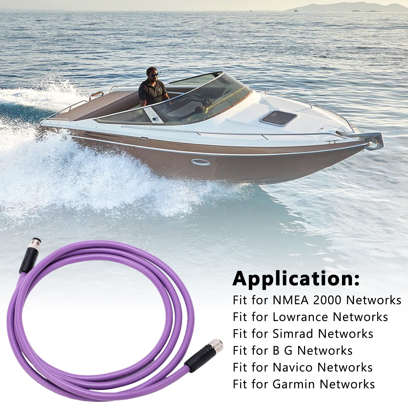 2m Backbone Drop Kabel für NMEA 2000, IP68 Wasserdicht, Marine Yacht Zubehör, Boot Netzwerk Terminierung