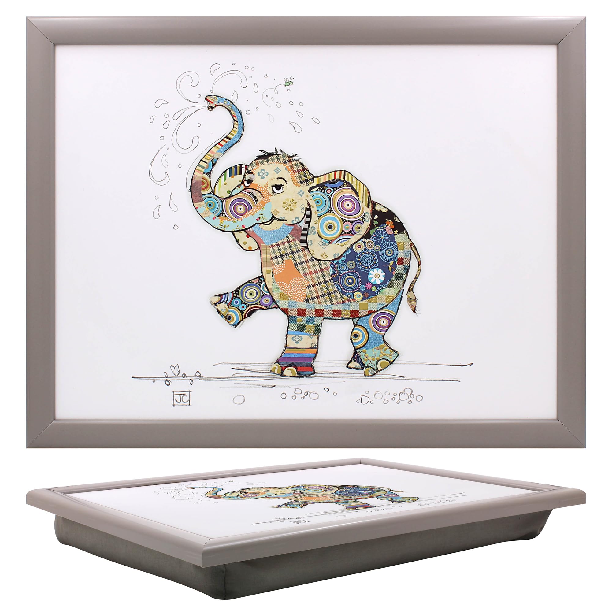Eddie Elephant Lap Tray Cushioned Laptop Tray Padded Bean Bag Base TV Dinner Bed