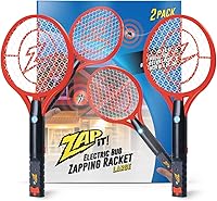 Vista 1 de Zap It Bug Zapper - Raqueta mata mosquitos recargable de 4000 voltios, cable de carga USB, Paquete de 2