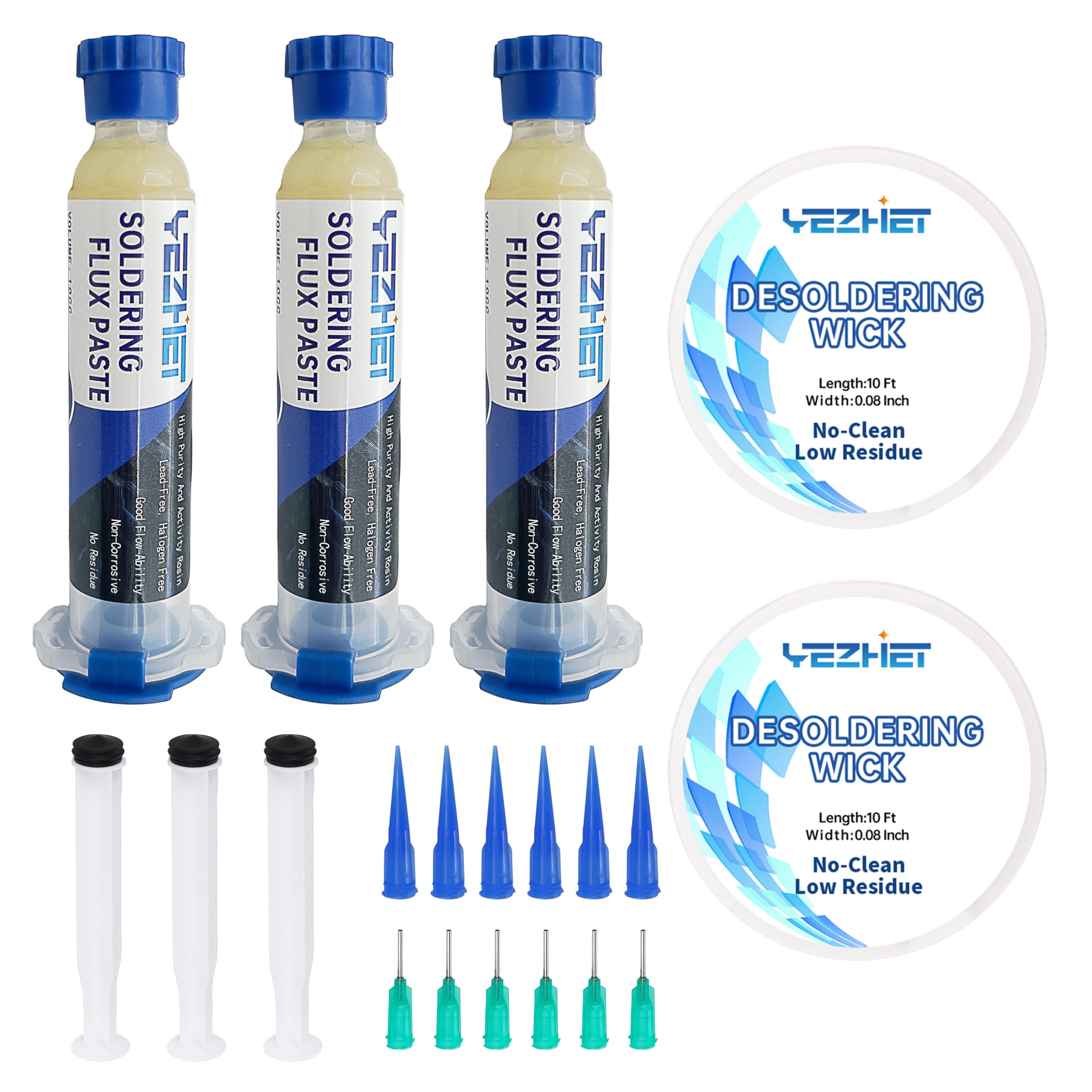 Pasta de fundente de soldadura sin limpieza (botella de 3.6 onzas), fundente de soldadura para soldadura electrónica, fundente de soldadura de colofonia sin plomo para placas de circuito y